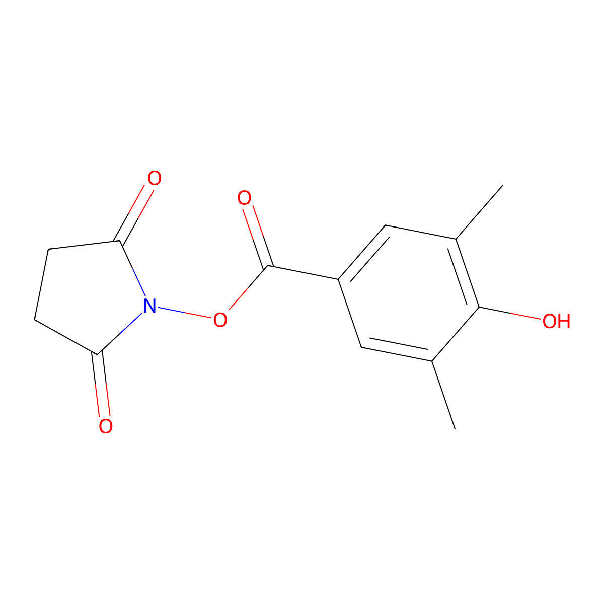 2,5-Dioxopyrrolidin-1-YL 4-hydroxy-3,5-dimethylbenzoate molecular structure, CAS 158788-56-8