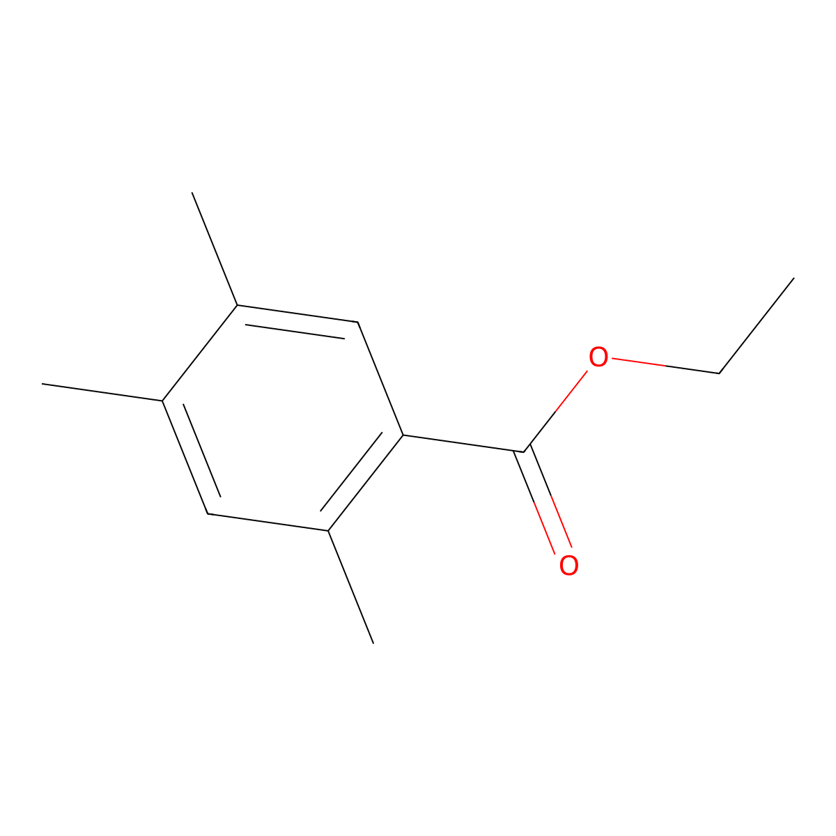 Ethyl 2,4,5-trimethylbenzoate molecular structure, CAS 158792-80-4
