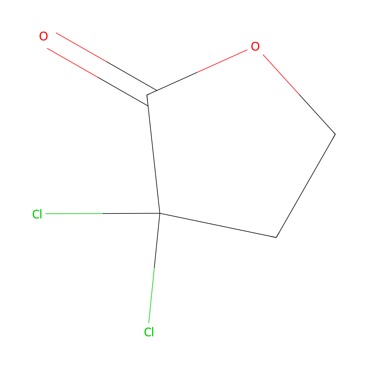 3,3-Dichlorodihydrofuran-2(3H)-one molecular structure, CAS 1588-60-9