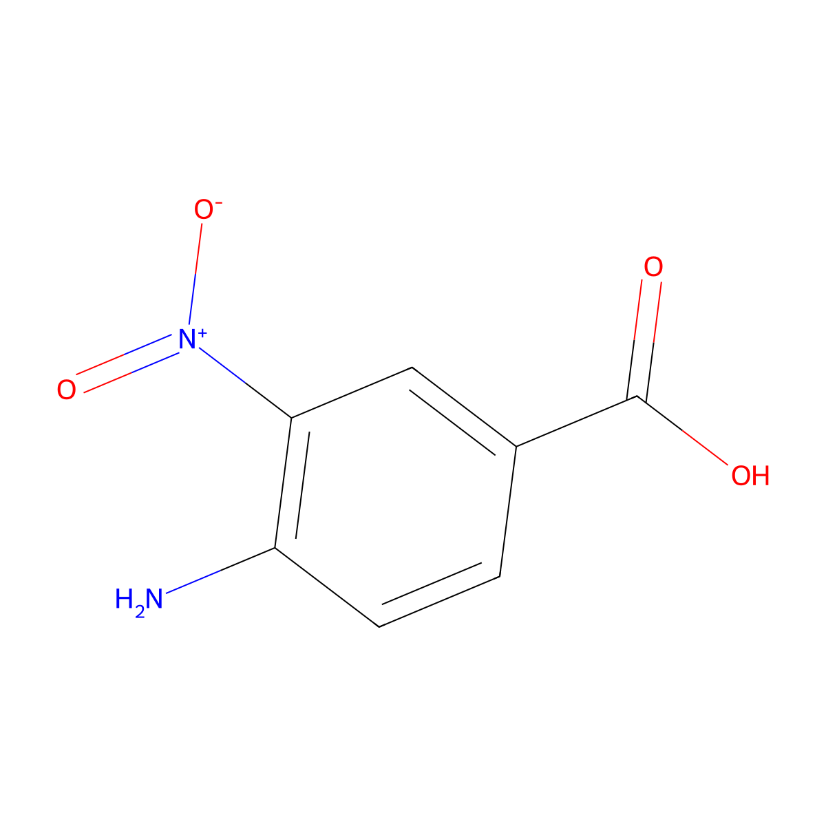 Benzoic acid, 4-amino-3-nitro- molecular structure, CAS 1588-83-6