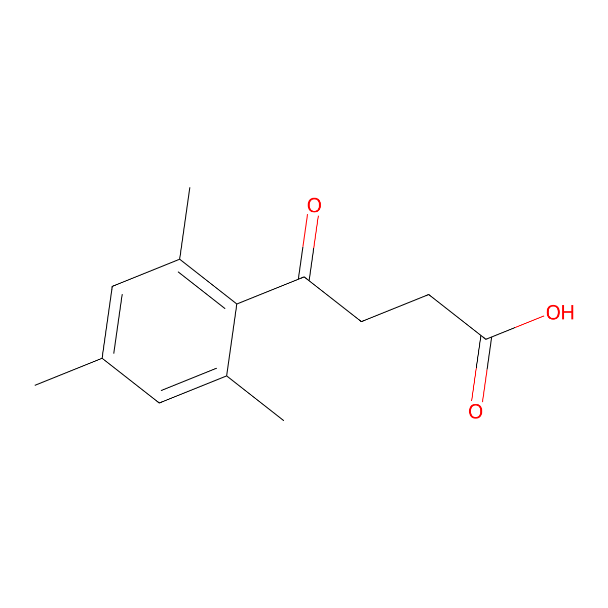 4-(2,4,6-Trimethylphenyl)-4-oxobutyric acid molecular structure, CAS 15880-01-0
