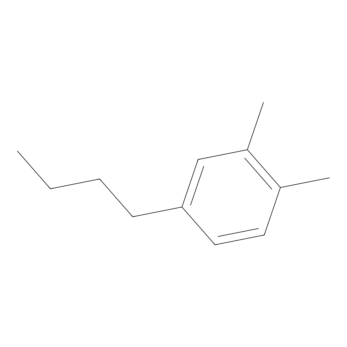 4-Butyl-1,2-dimethylbenzene molecular structure, CAS 15880-21-4