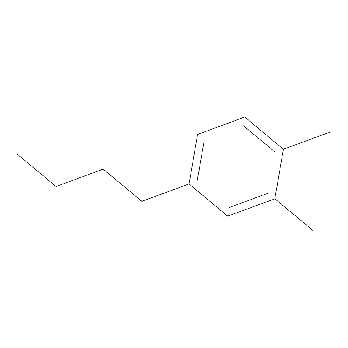 4-Butyl-1,2-dimethylbenzene molecular structure, CAS 15880-21-4