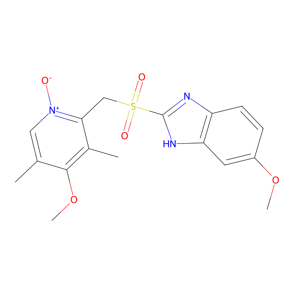 Omeprazole sulfone N-oxide molecular structure, CAS 158812-85-2