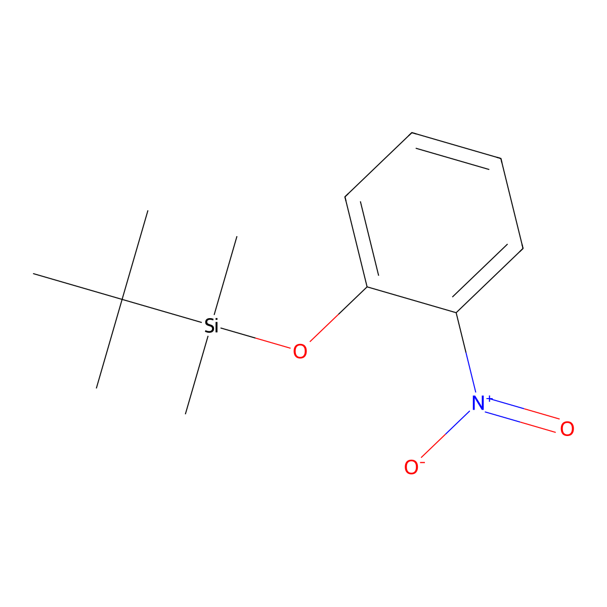 Tert-butyldimethyl2-nitrophenoxysilane molecular structure, CAS 158813-51-5