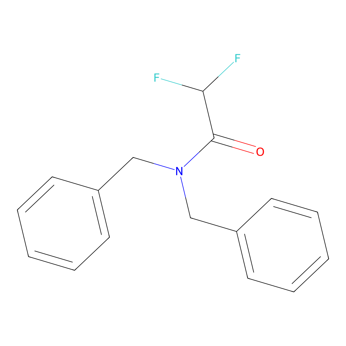 N,N-dibenzyl-2,2-difluoroacetamide molecular structure, CAS 158818-27-0