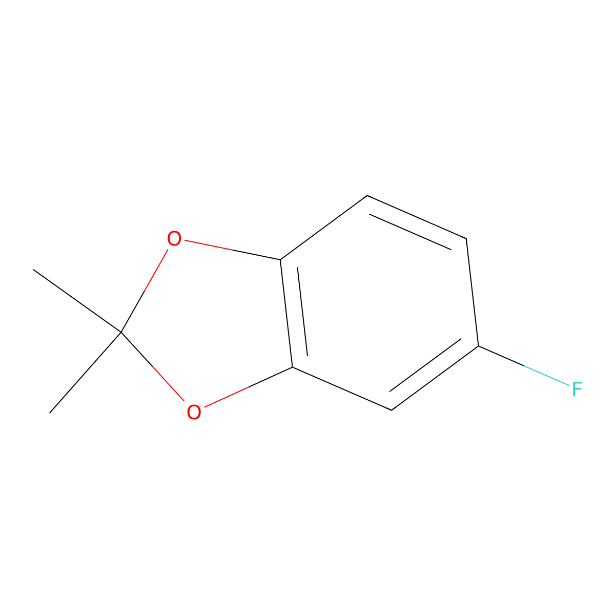 5-Fluoro-2,2-dimethylbenzo[d][1,3]dioxole molecular structure, CAS 158822-44-7