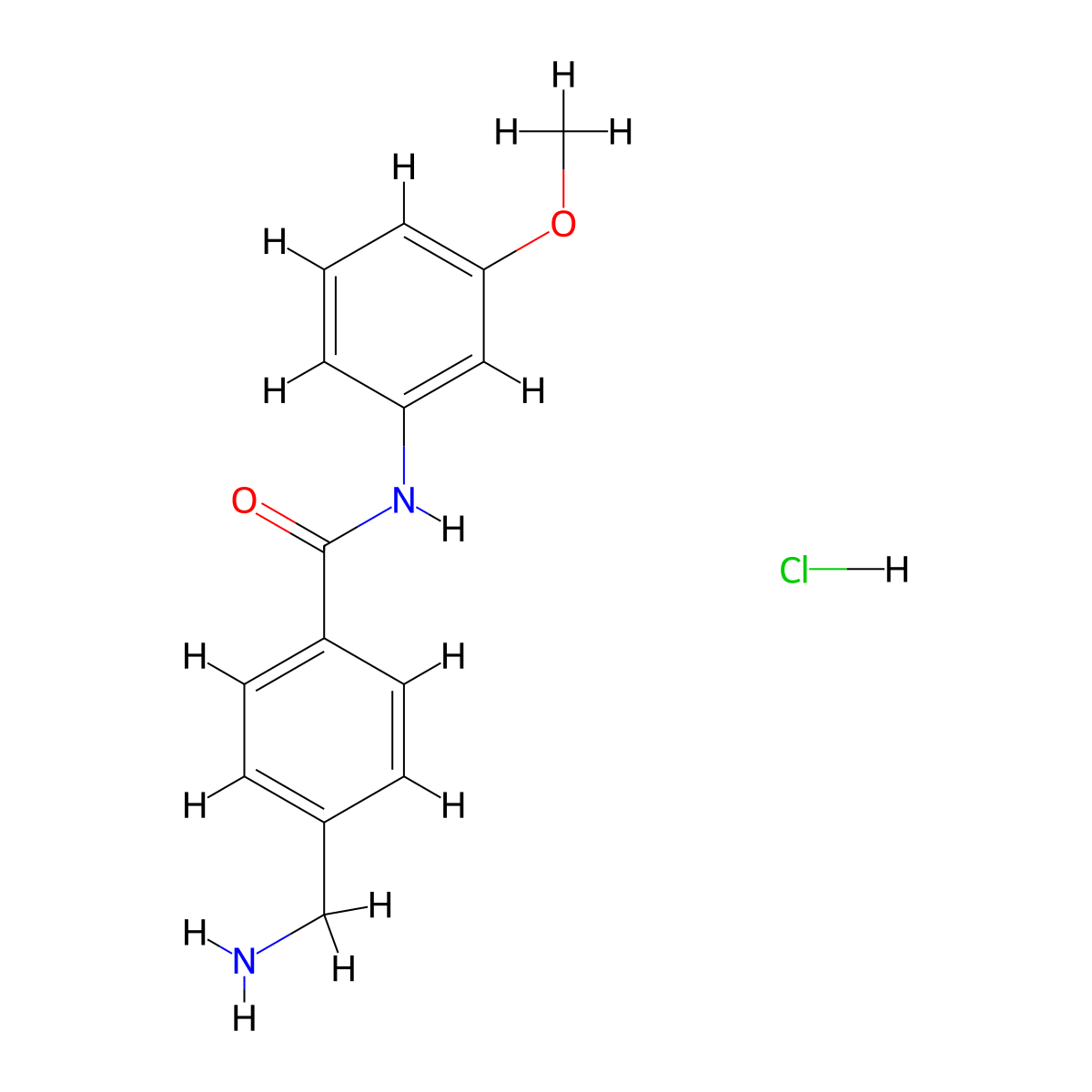 4-(Aminomethyl)-N-(3-methoxyphenyl)benzamide hydrochloride molecular structure, CAS 1588298-00-3