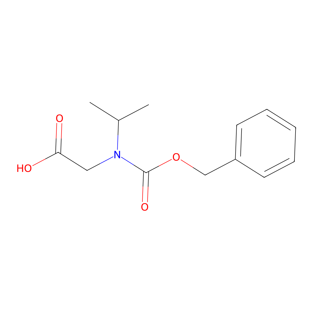 2-{[(Benzyloxy)carbonyl](propan-2-yl)amino}acetic acid molecular structure, CAS 158831-35-7