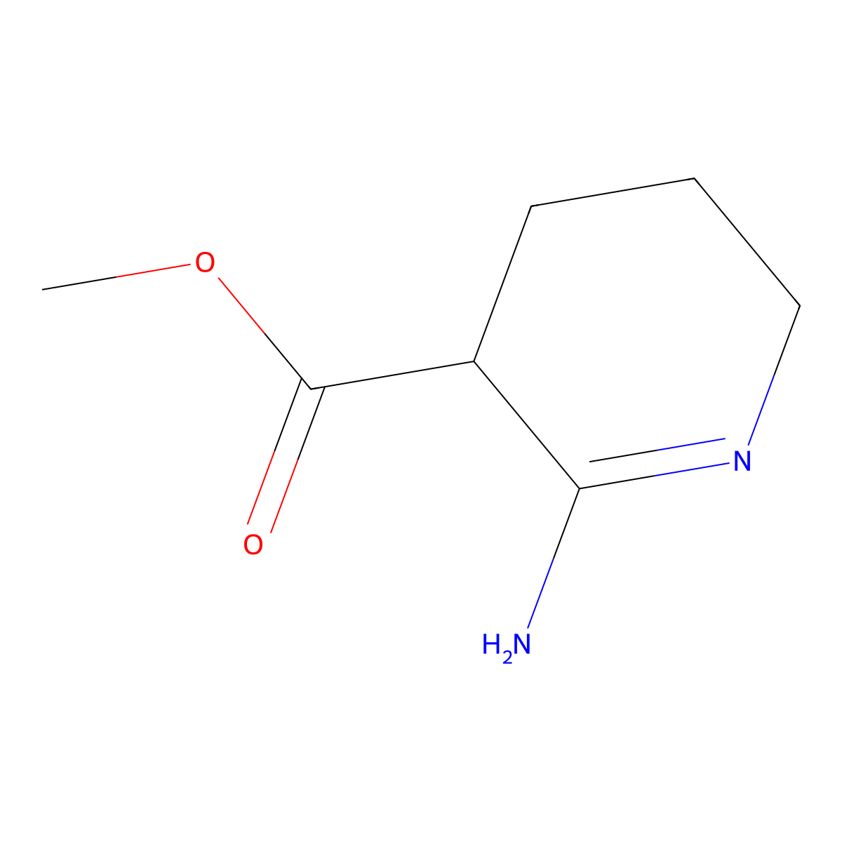 Methyl 2-amino-3,4,5,6-tetrahydropyridine-3-carboxylate molecular structure, CAS 158832-43-0