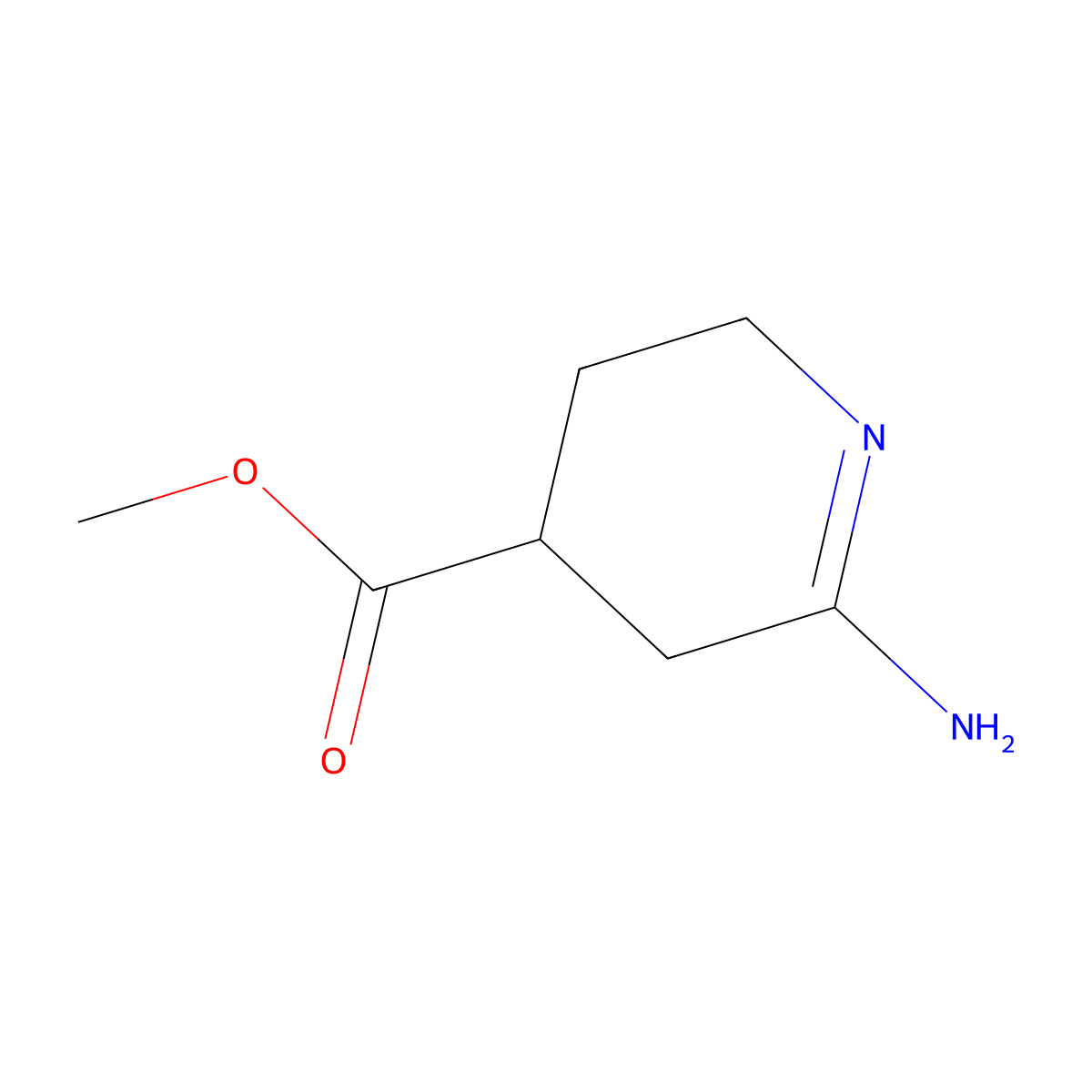 Methyl 6-amino-2,3,4,5-tetrahydropyridine-4-carboxylate molecular structure, CAS 158832-44-1