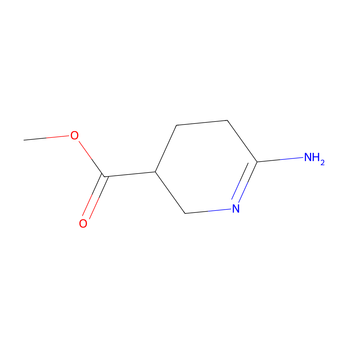 Methyl 6-amino-2,3,4,5-tetrahydropyridine-3-carboxylate molecular structure, CAS 158832-45-2
