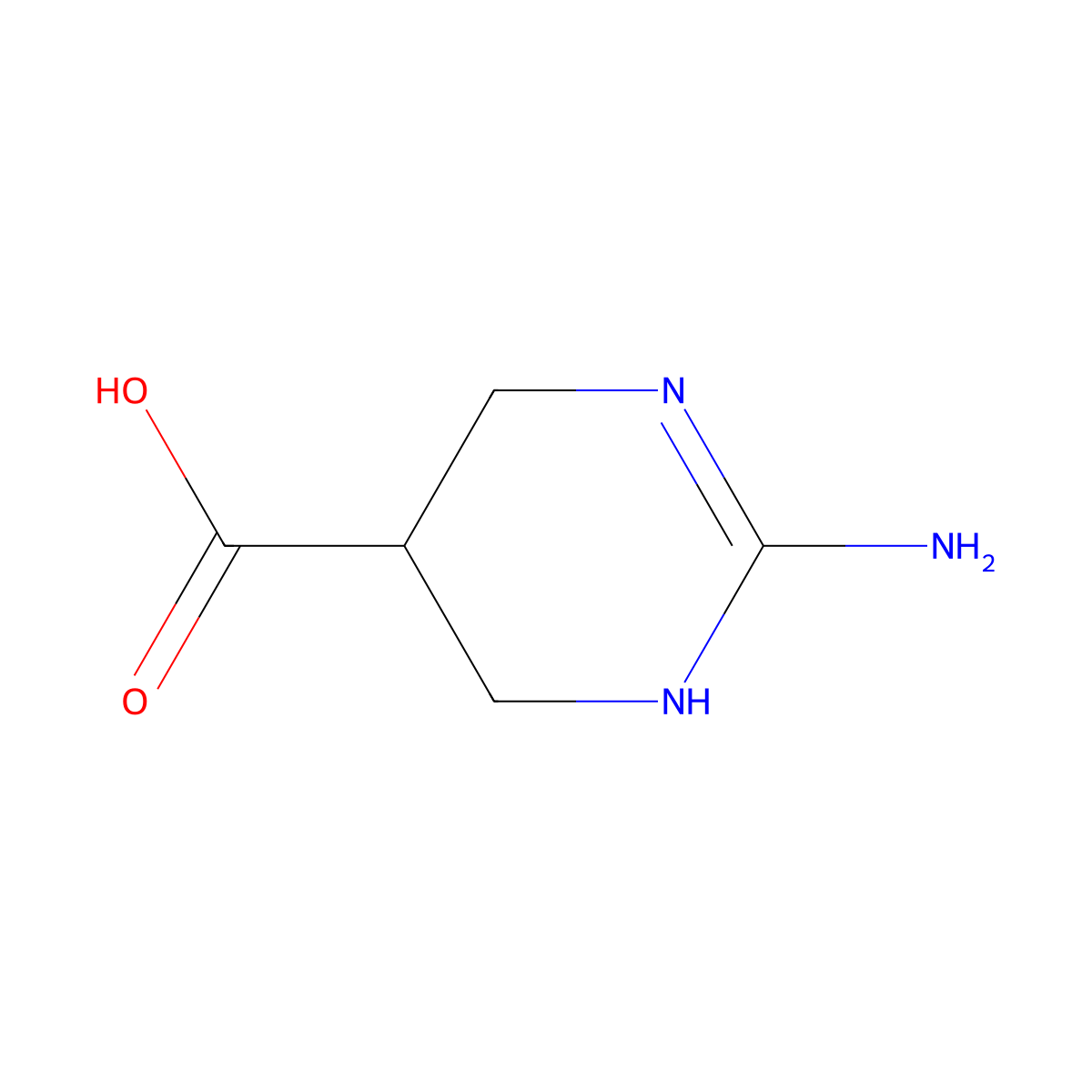 2-Amino-1,4,5,6-tetrahydropyrimidine-5-carboxylic acid molecular structure, CAS 158832-73-6