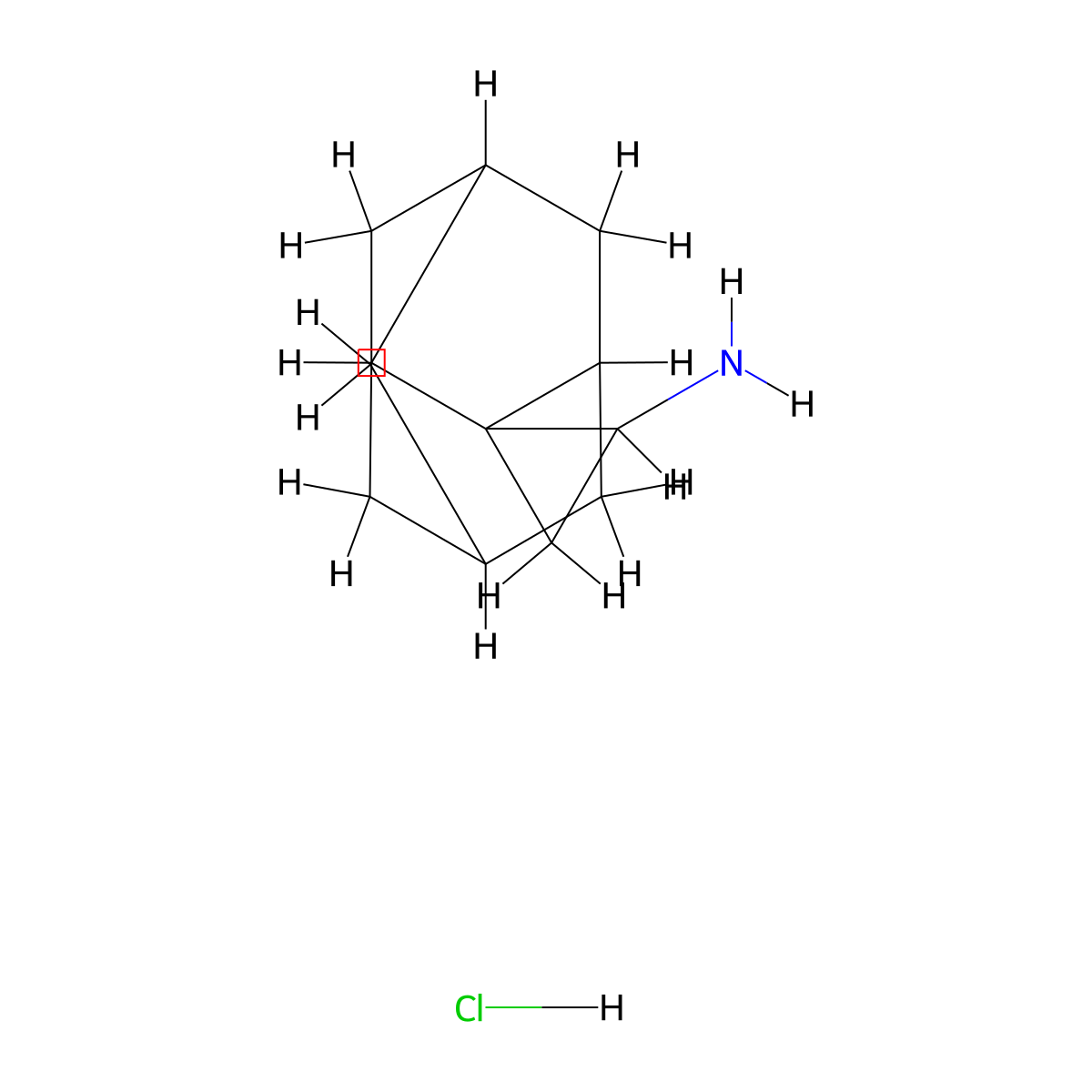 Spiro(adamantane-2,1'-cyclopropane)-3'-amine hydrochloride molecular structure, CAS 158833-04-6