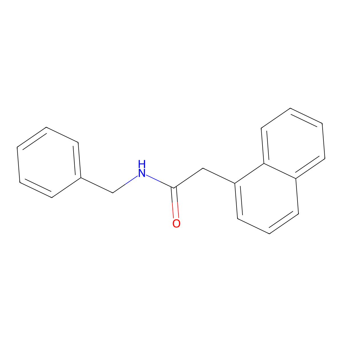 N-benzyl-2-(1-naphthyl)acetamide molecular structure, CAS 158833-27-3