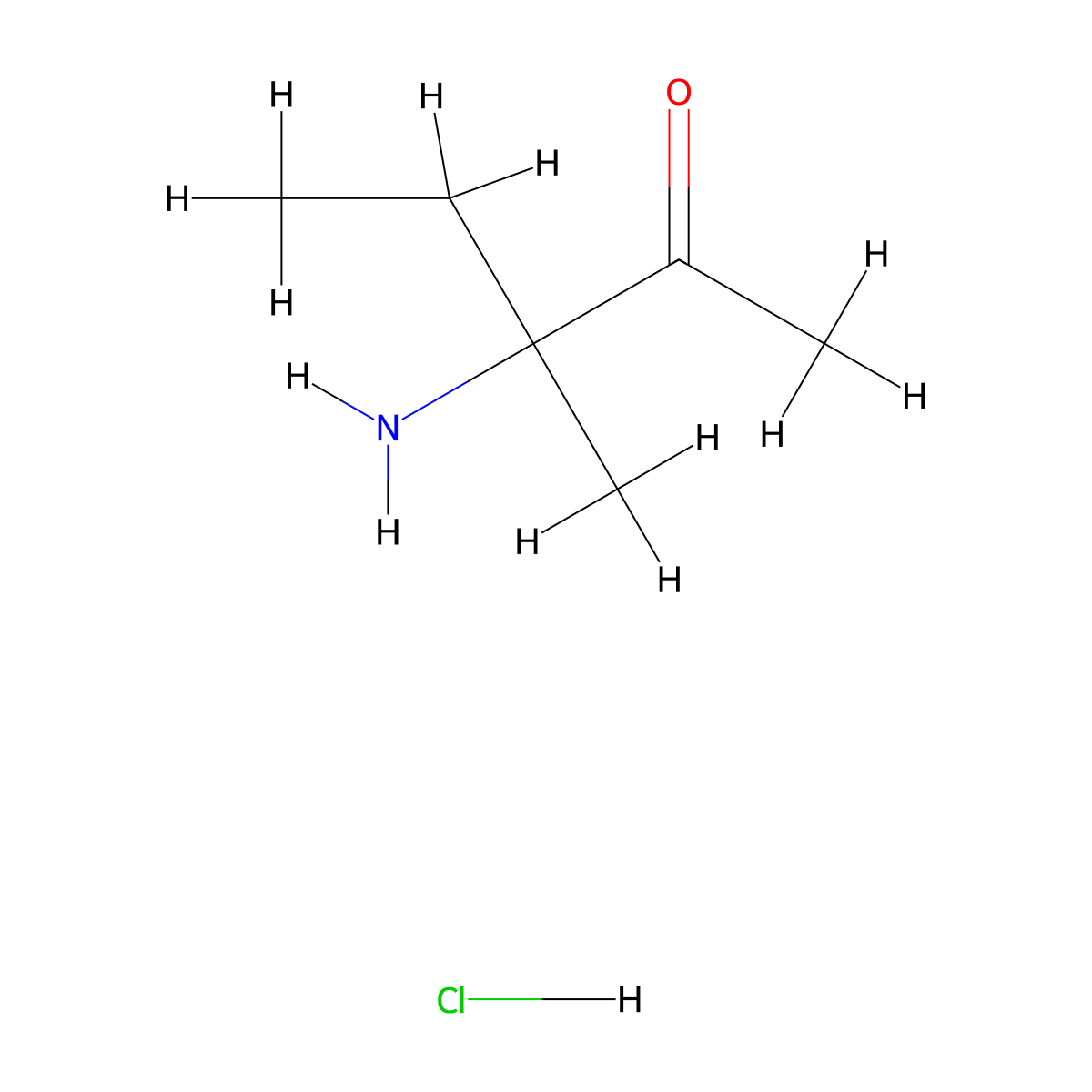 3-Amino-3-methylpentan-2-one hydrochloride molecular structure, CAS 158834-20-9