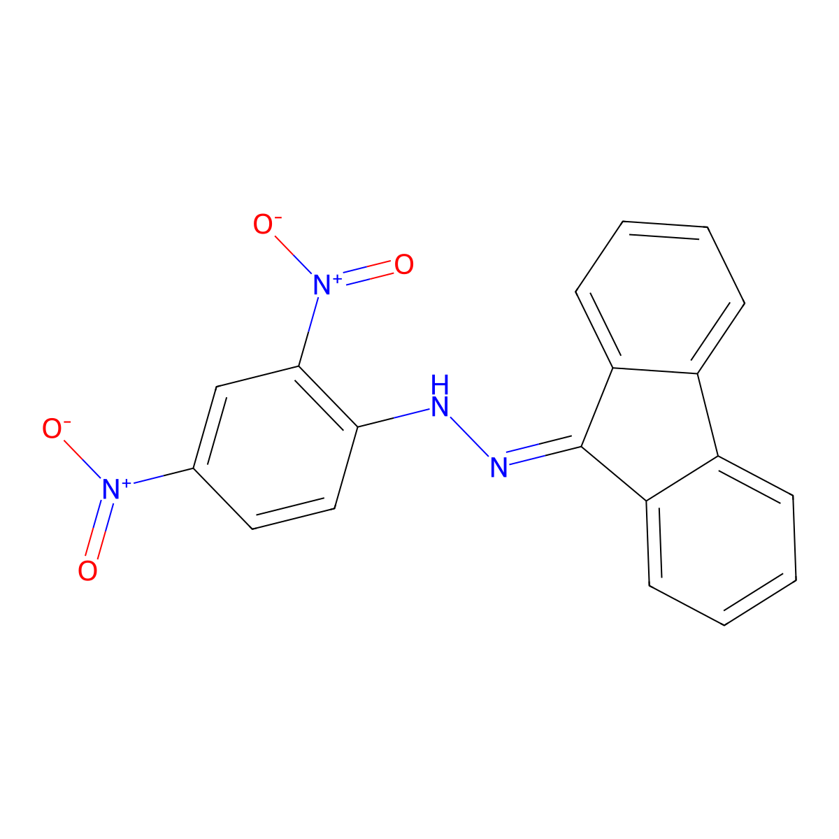 1-(2,4-Dinitrophenyl)-2-(9h-fluoren-9-ylidene)hydrazine molecular structure, CAS 15884-61-4