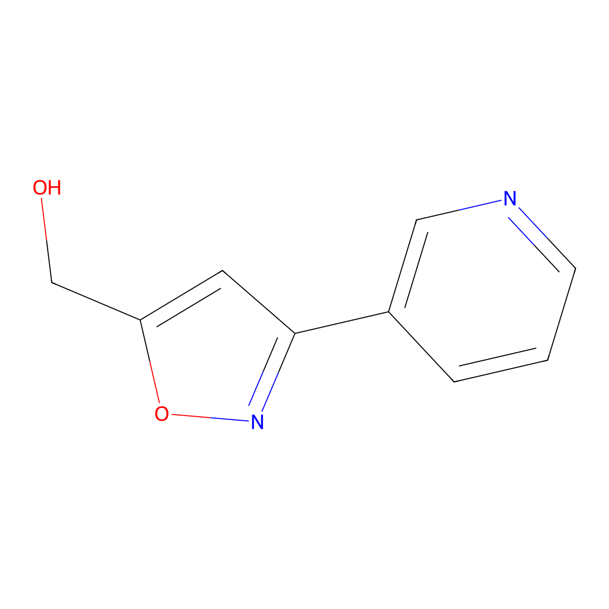 (3-(Pyridin-3-yl)isoxazol-5-yl)methanol molecular structure, CAS 158840-79-0