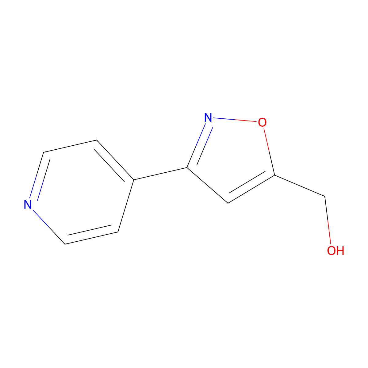 [3-(Pyridin-4-yl)-1,2-oxazol-5-yl]methanol molecular structure, CAS 158840-80-3