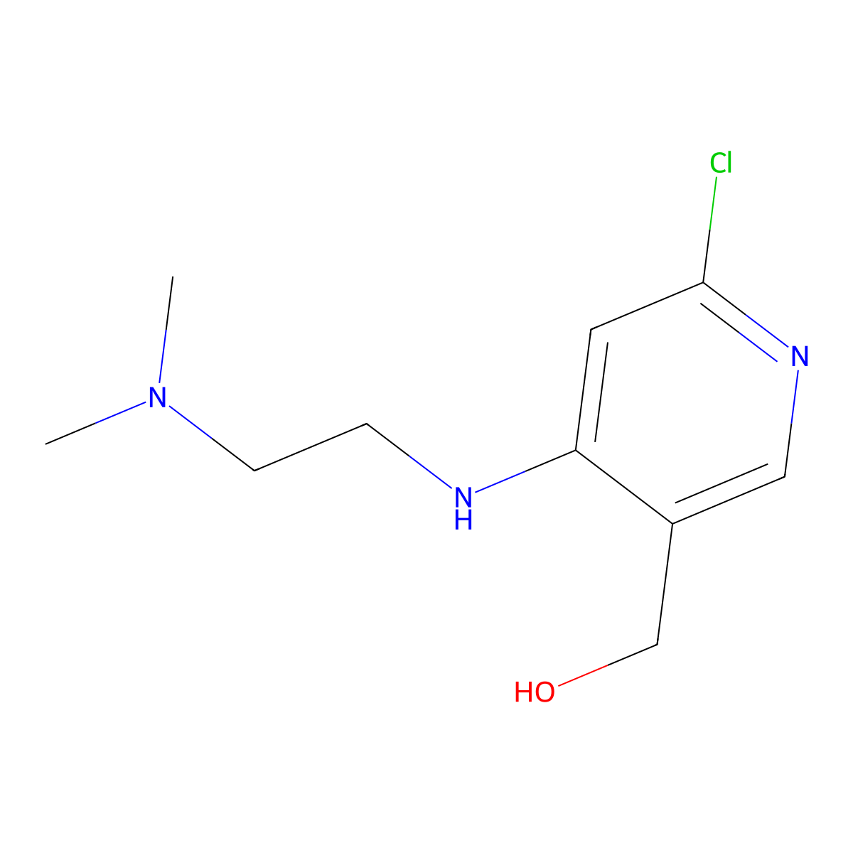 [6-Chloro-4-[2-(dimethylamino)ethylamino]-3-pyridinyl]methanol molecular structure, CAS 1588424-66-1