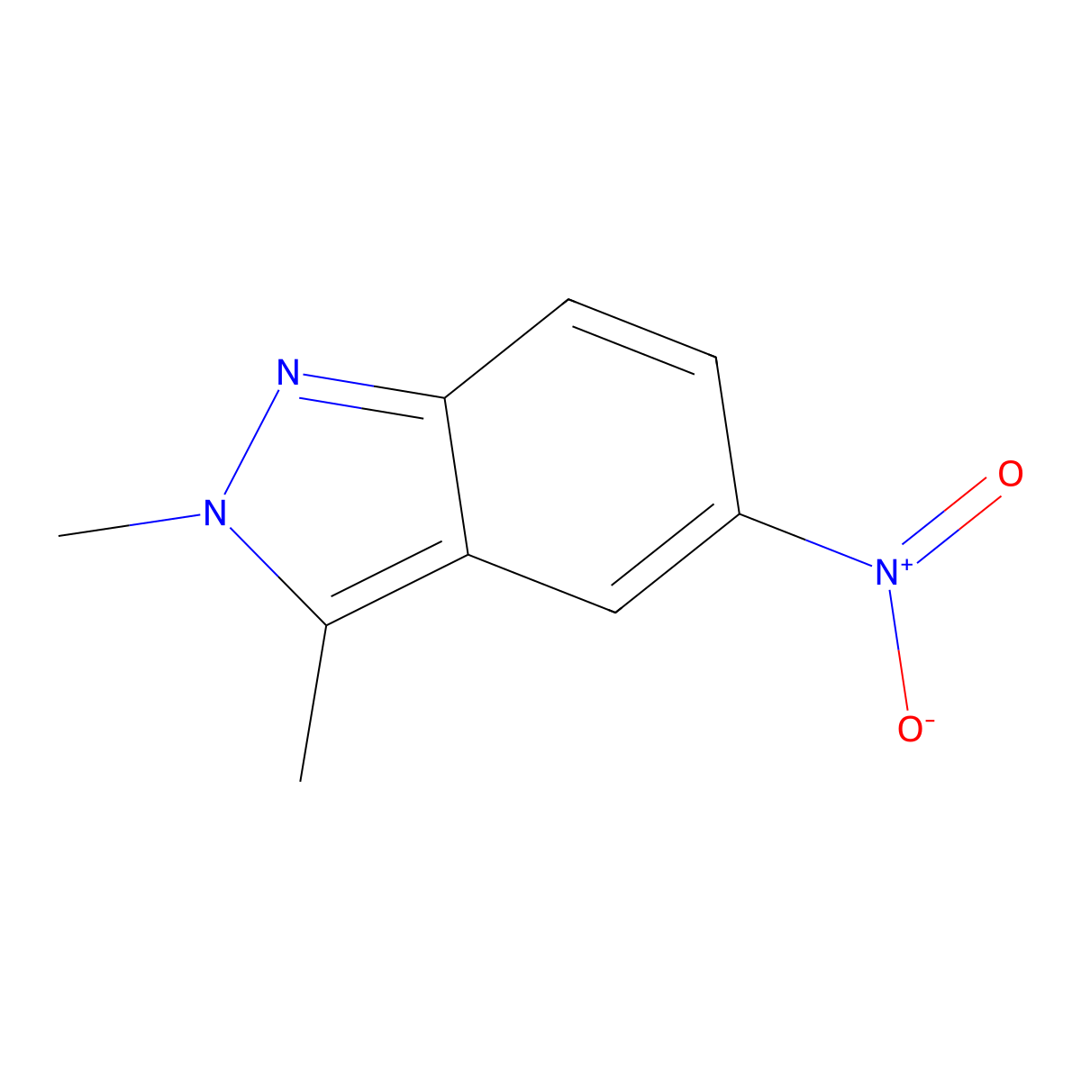 2,3-Dimethyl-5-nitro-2H-indazole molecular structure, CAS 1588440-92-9