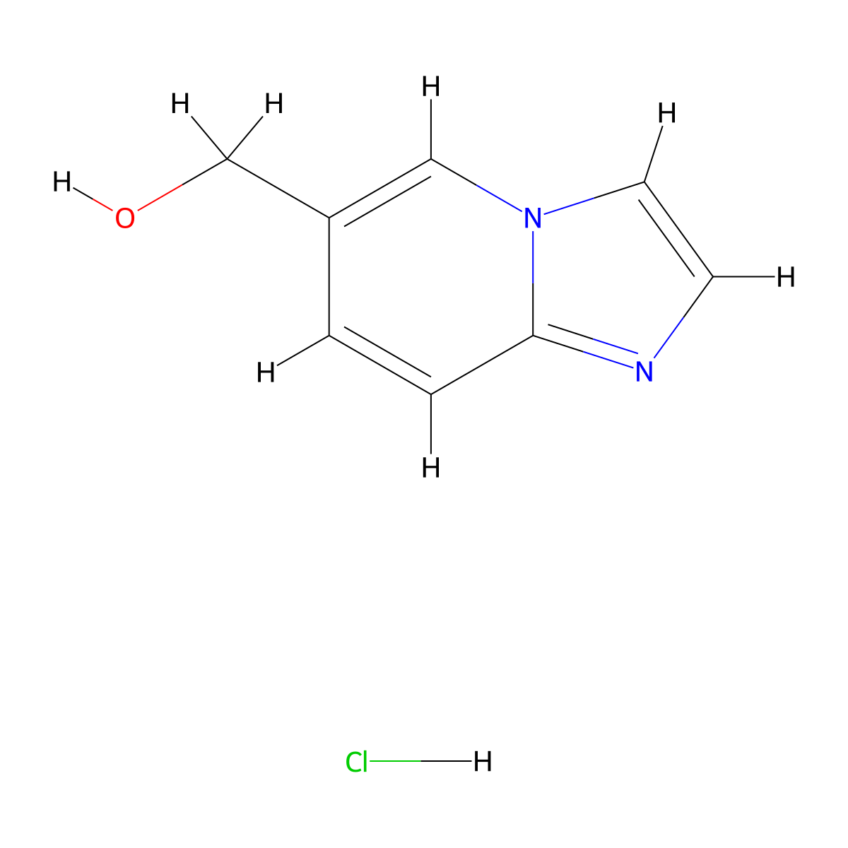 (Imidazo(1,2-a)pyridin-6-yl)methanol hydrochloride molecular structure, CAS 1588440-93-0