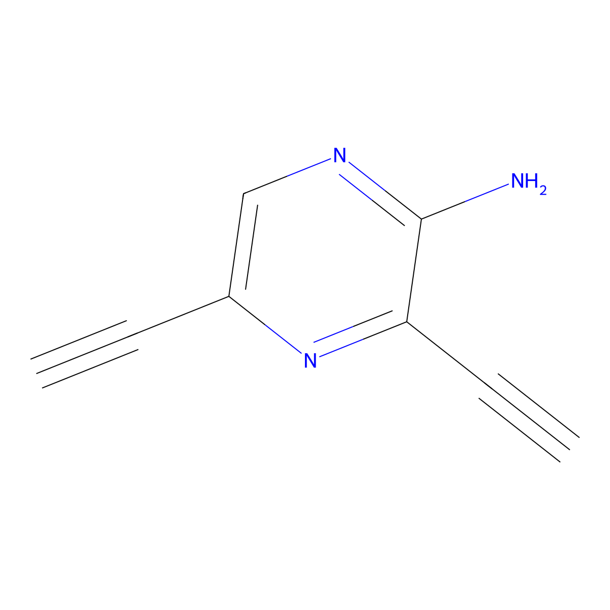 3,5-Diethynylpyrazin-2-amine molecular structure, CAS 1588440-99-6