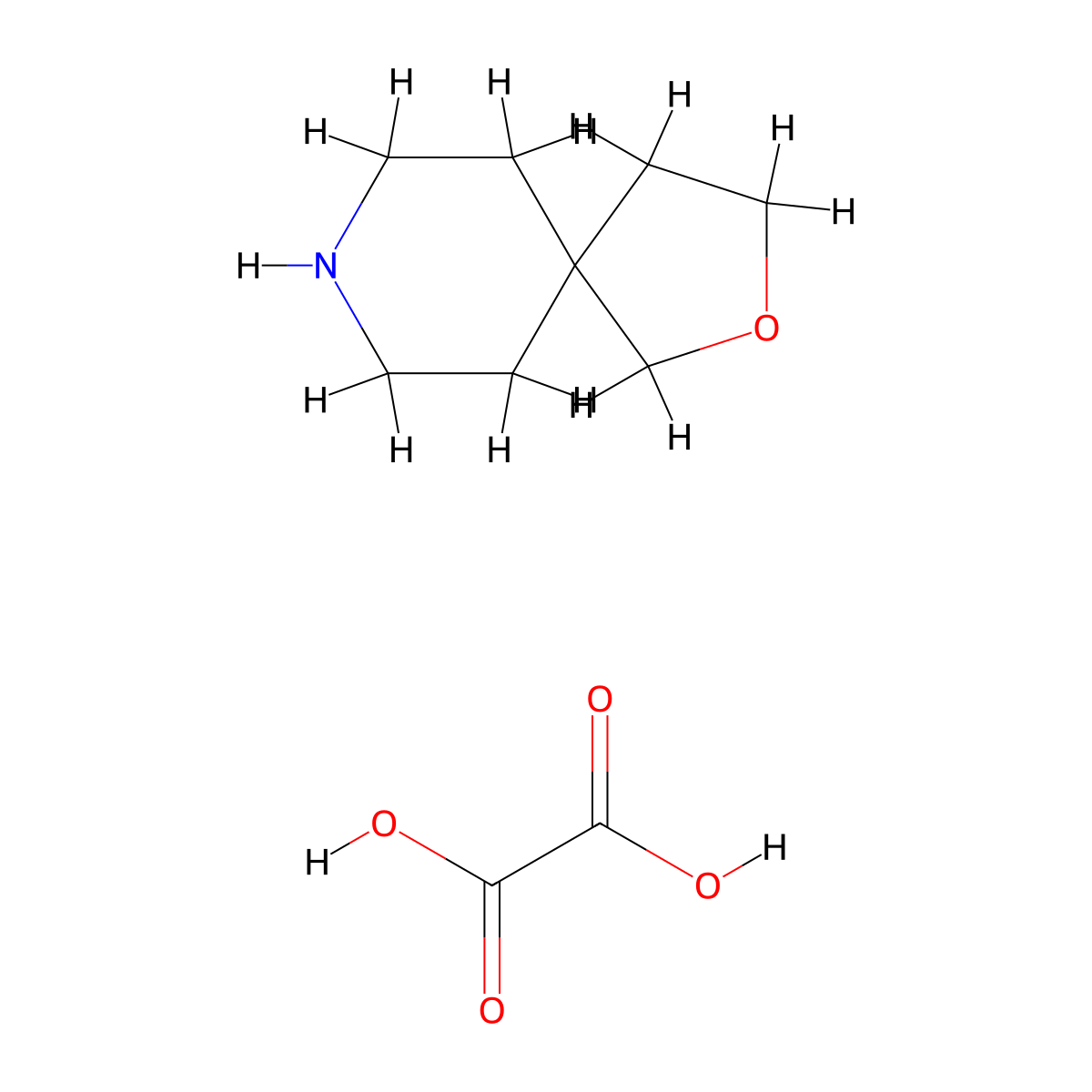 2-Oxa-8-azaspiro[4.5]decane oxalate molecular structure, CAS 1588441-03-5