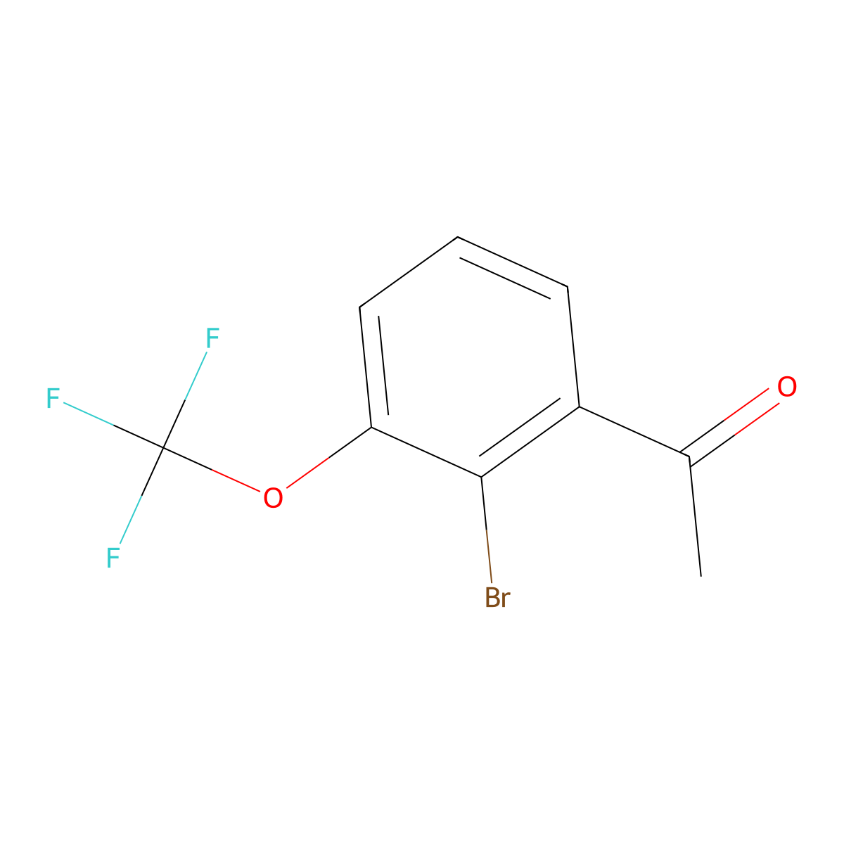 1-(2-Bromo-3-(trifluoromethoxy)phenyl)ethanone molecular structure, CAS 1588441-04-6