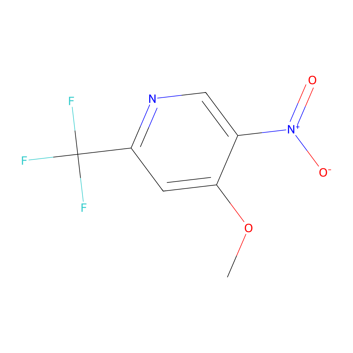 4-Methoxy-5-nitro-2-(trifluoromethyl)pyridine molecular structure, CAS 1588441-18-2