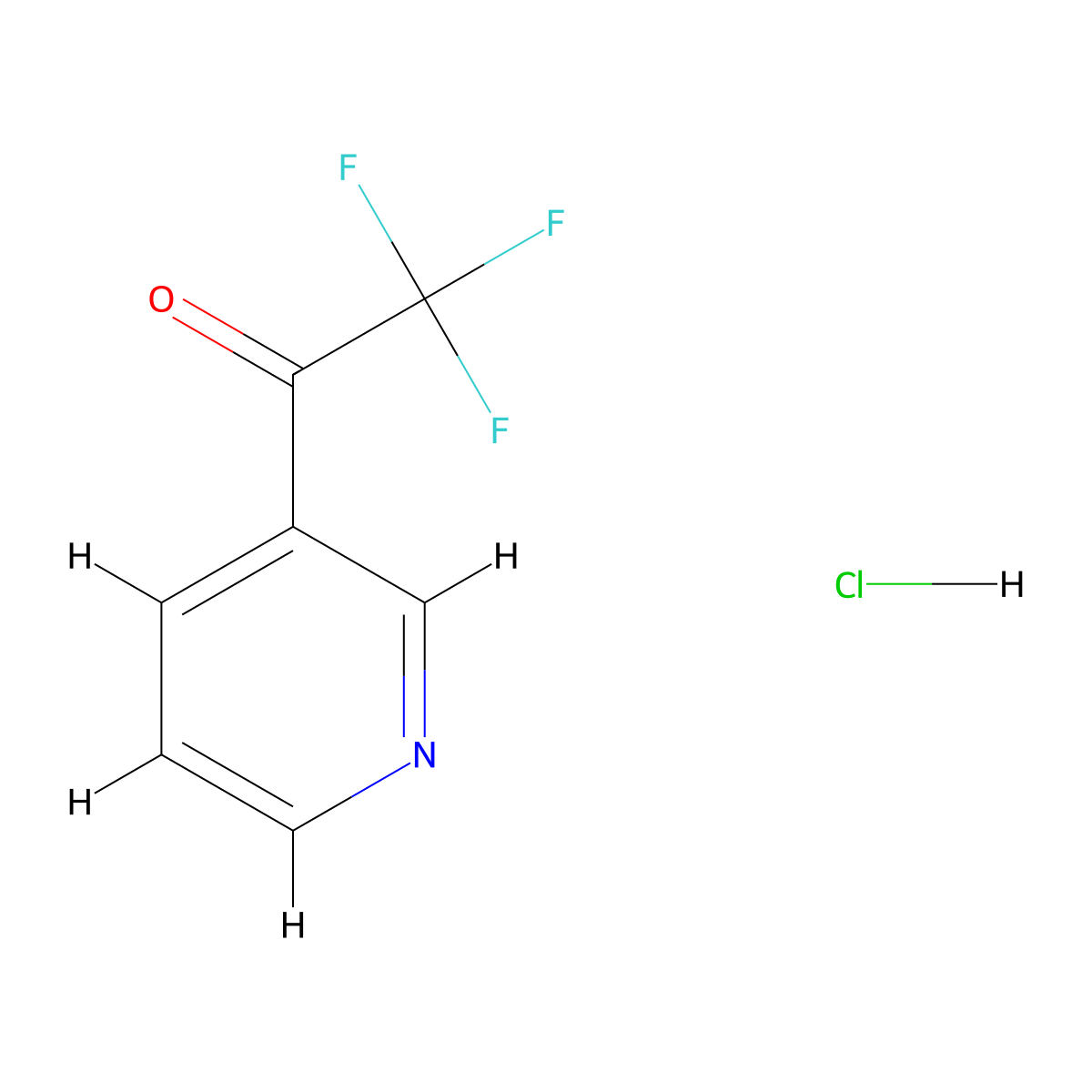 2,2,2-Trifluoro-1-(pyridin-3-yl)ethanone hydrochloride molecular structure, CAS 1588441-22-8