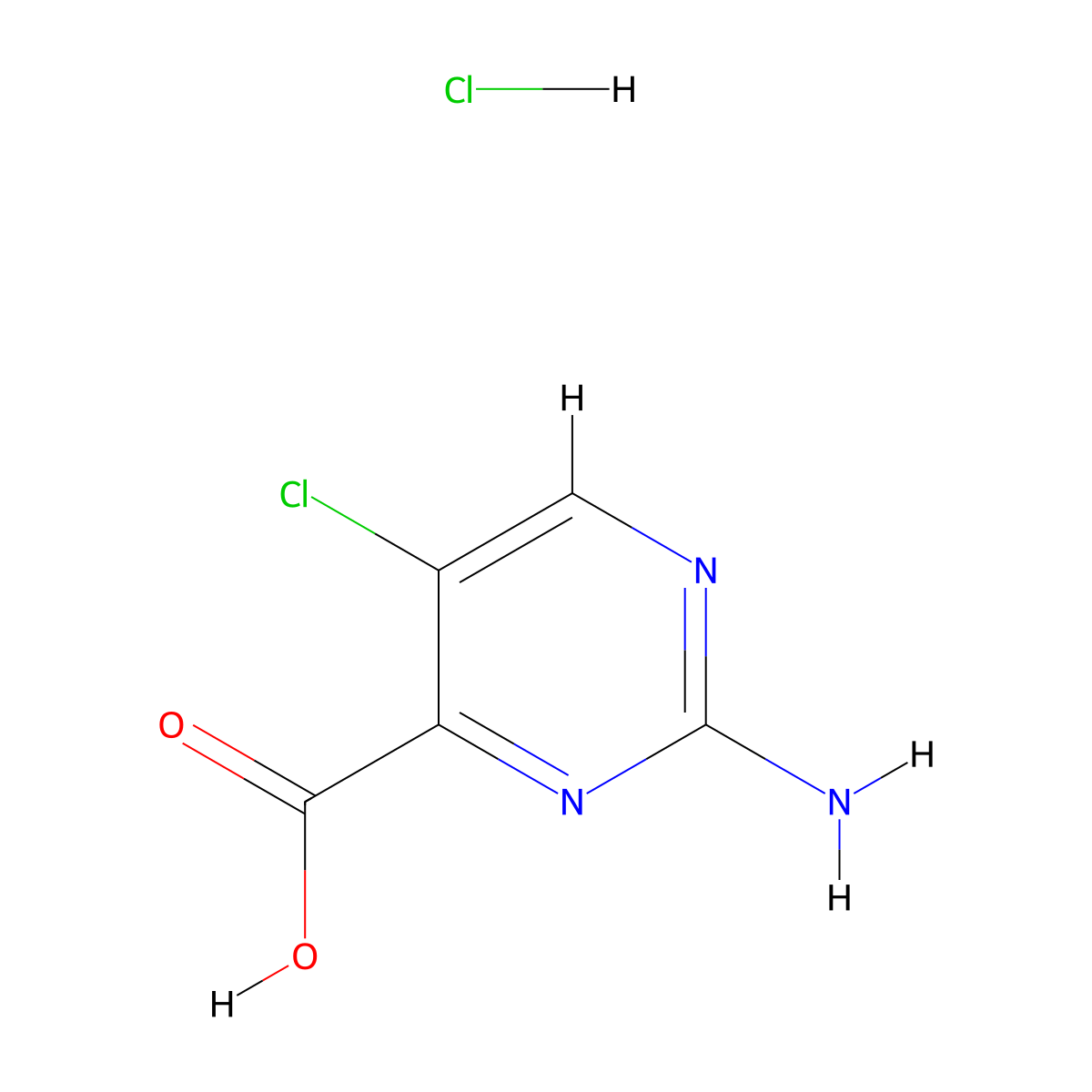 2-Amino-5-chloropyrimidine-4-carboxylic acid hydrochloride molecular structure, CAS 1588441-24-0
