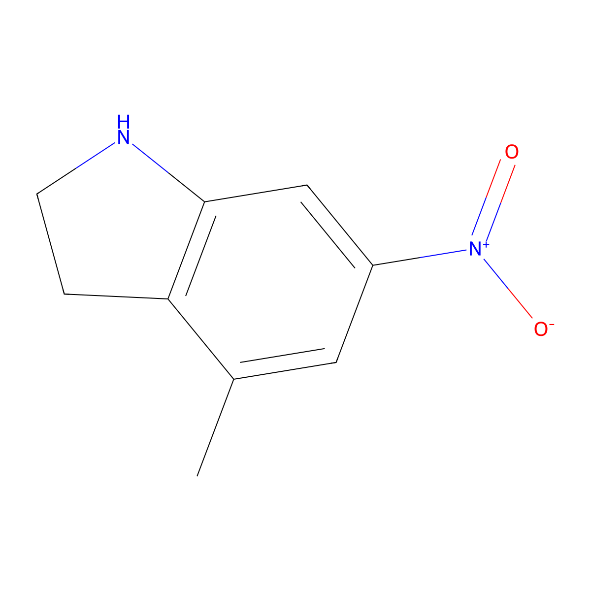 4-Methyl-6-nitroindoline molecular structure, CAS 1588441-27-3