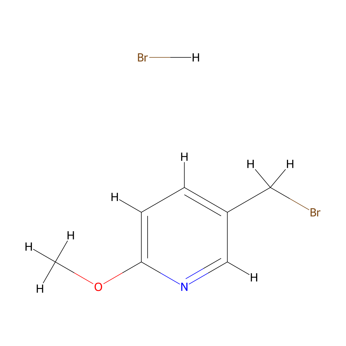 5-(Bromomethyl)-2-methoxypyridine hydrobromide molecular structure, CAS 1588441-28-4