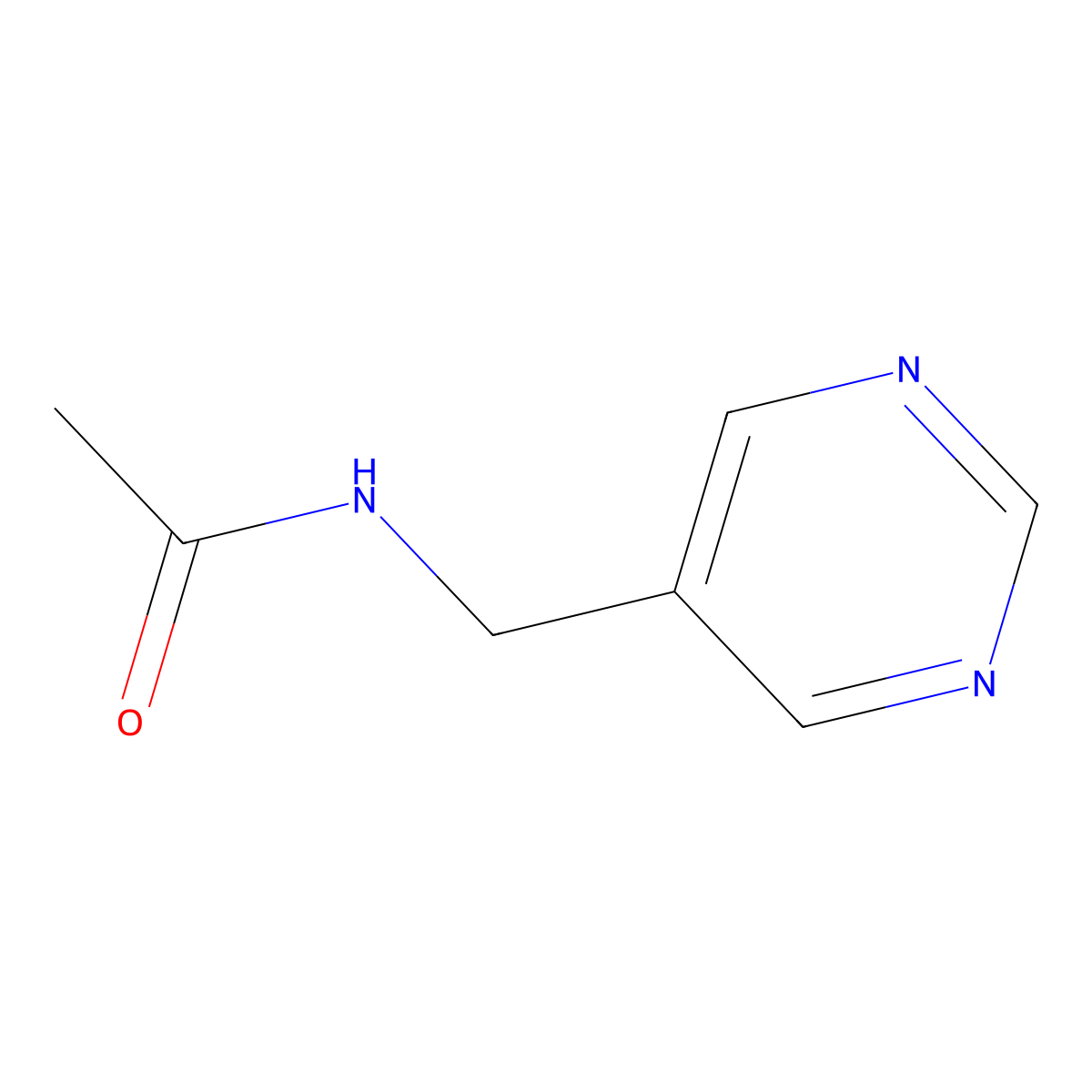 N-(Pyrimidin-5-ylmethyl)acetamide molecular structure, CAS 1588441-38-6
