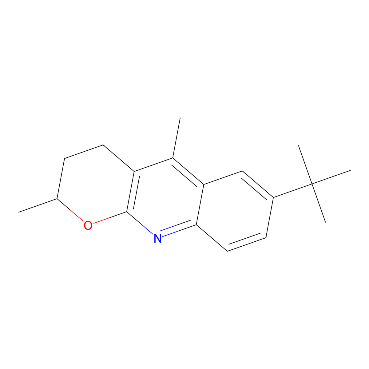7-(tert-Butyl)-2,5-dimethyl-3,4-dihydro-2H-pyrano[2,3-b]quinoline molecular structure, CAS 1588498-37-6