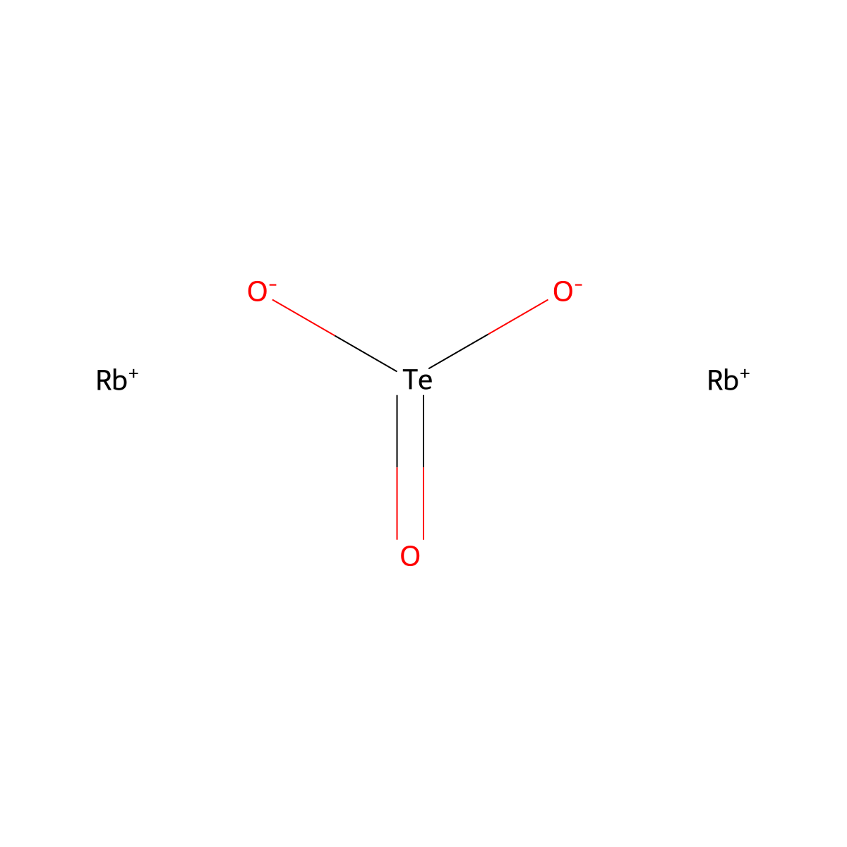 Telluric acid (H2TeO3), rubidium salt (1:2) molecular structure, CAS 15885-40-2