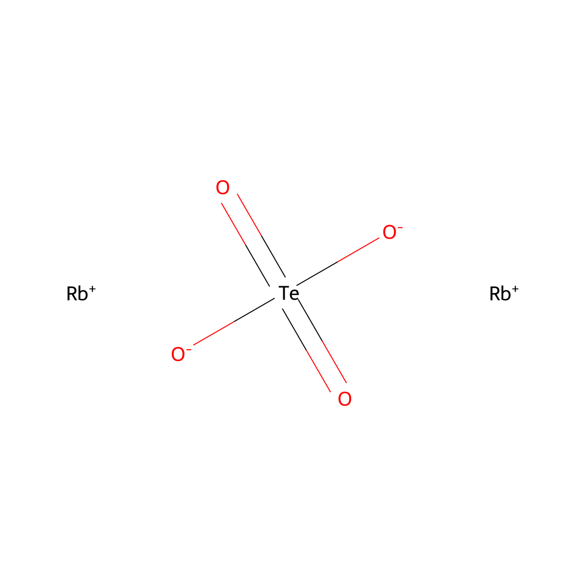 Telluric acid (H2TeO4), rubidium salt (1:2) molecular structure, CAS 15885-43-5