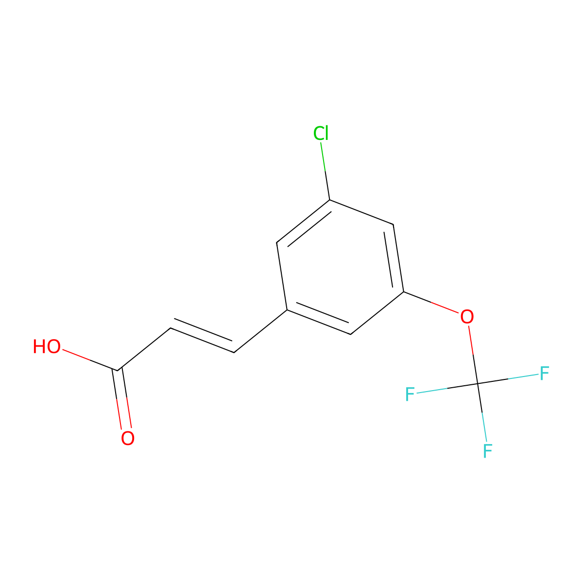 3-Chloro-5-(trifluoromethoxy)cinnamic acid molecular structure, CAS 1588505-18-3