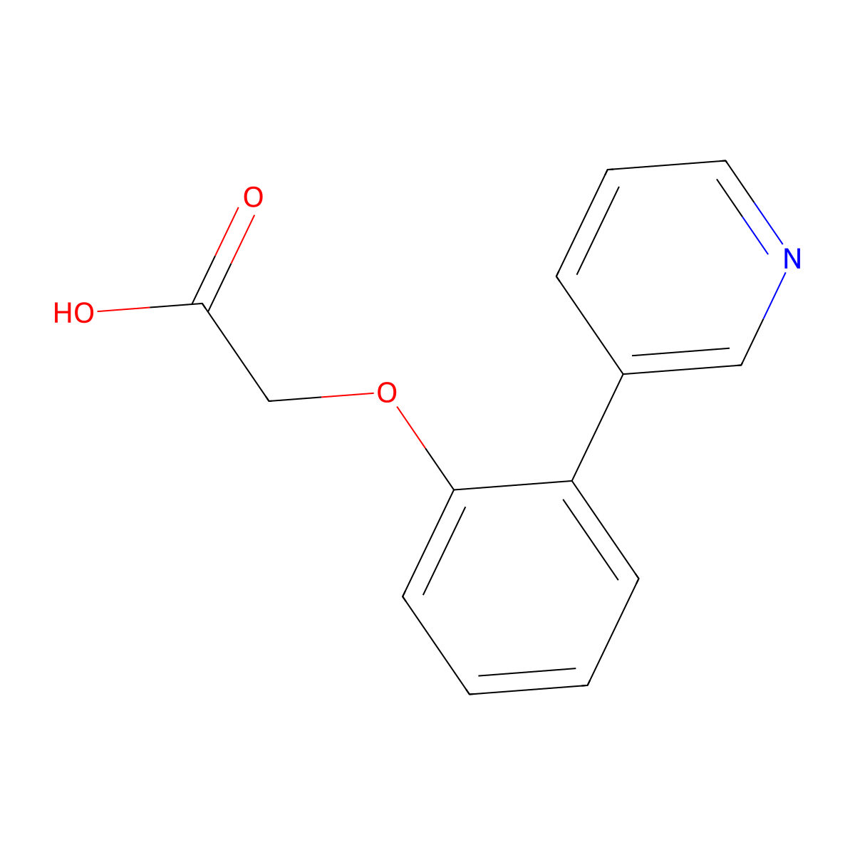 2-[2-(3-Pyridinyl)phenoxy]acetic acid molecular structure, CAS 1588507-03-2