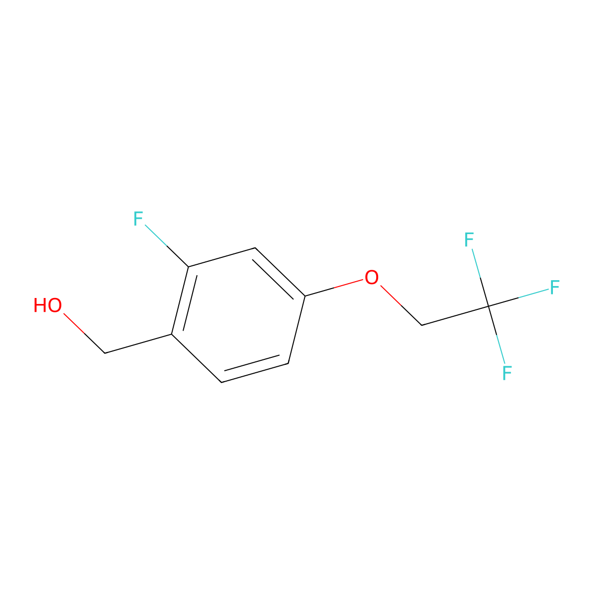 (2-Fluoro-4-(2,2,2-trifluoroethoxy)phenyl)methanol molecular structure, CAS 1588507-38-3