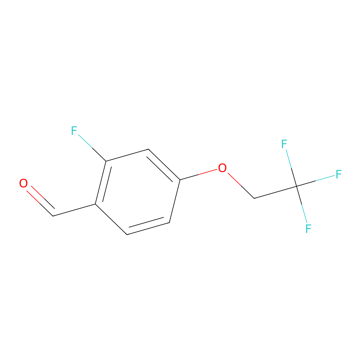 2-Fluoro-4-(2,2,2-trifluoroethoxy)benzaldehyde molecular structure, CAS 1588507-91-8
