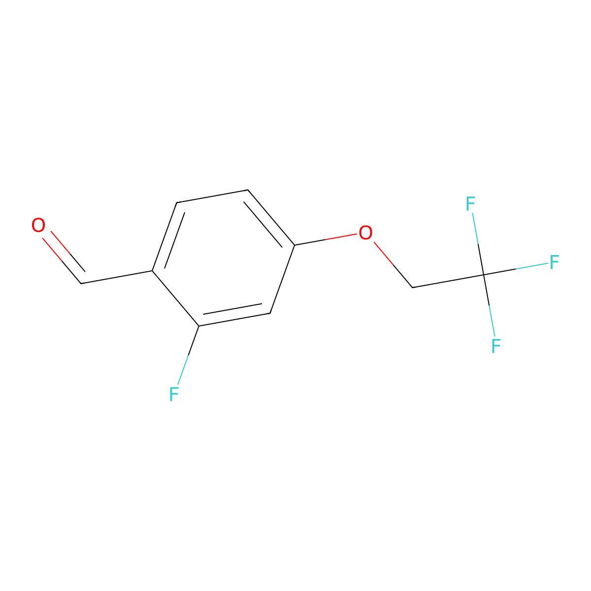 2-Fluoro-4-(2,2,2-trifluoroethoxy)benzaldehyde molecular structure, CAS 1588507-91-8