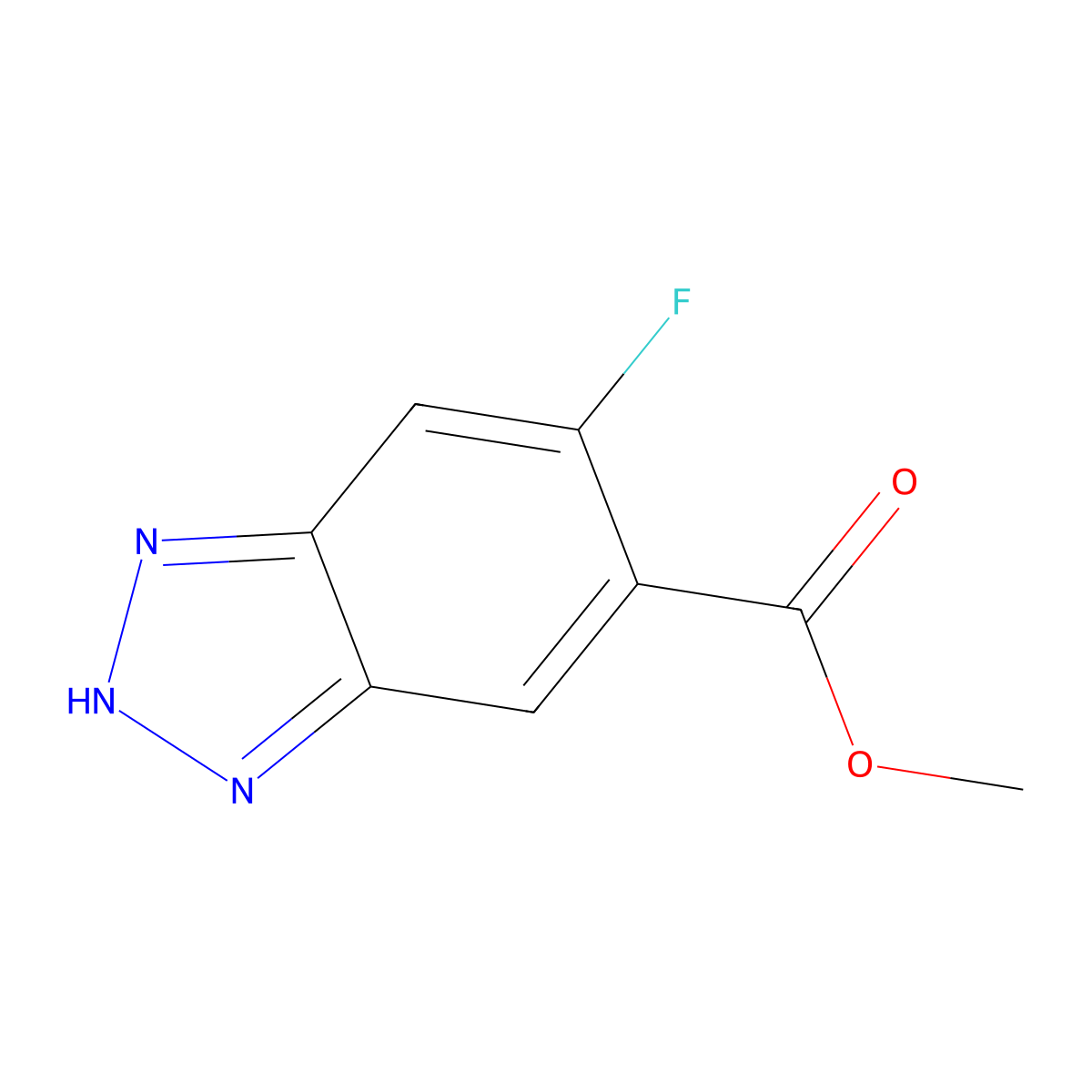 methyl 6-fluoro-1H-1,2,3-benzotriazole-5-carboxylate molecular structure, CAS 1588508-90-0