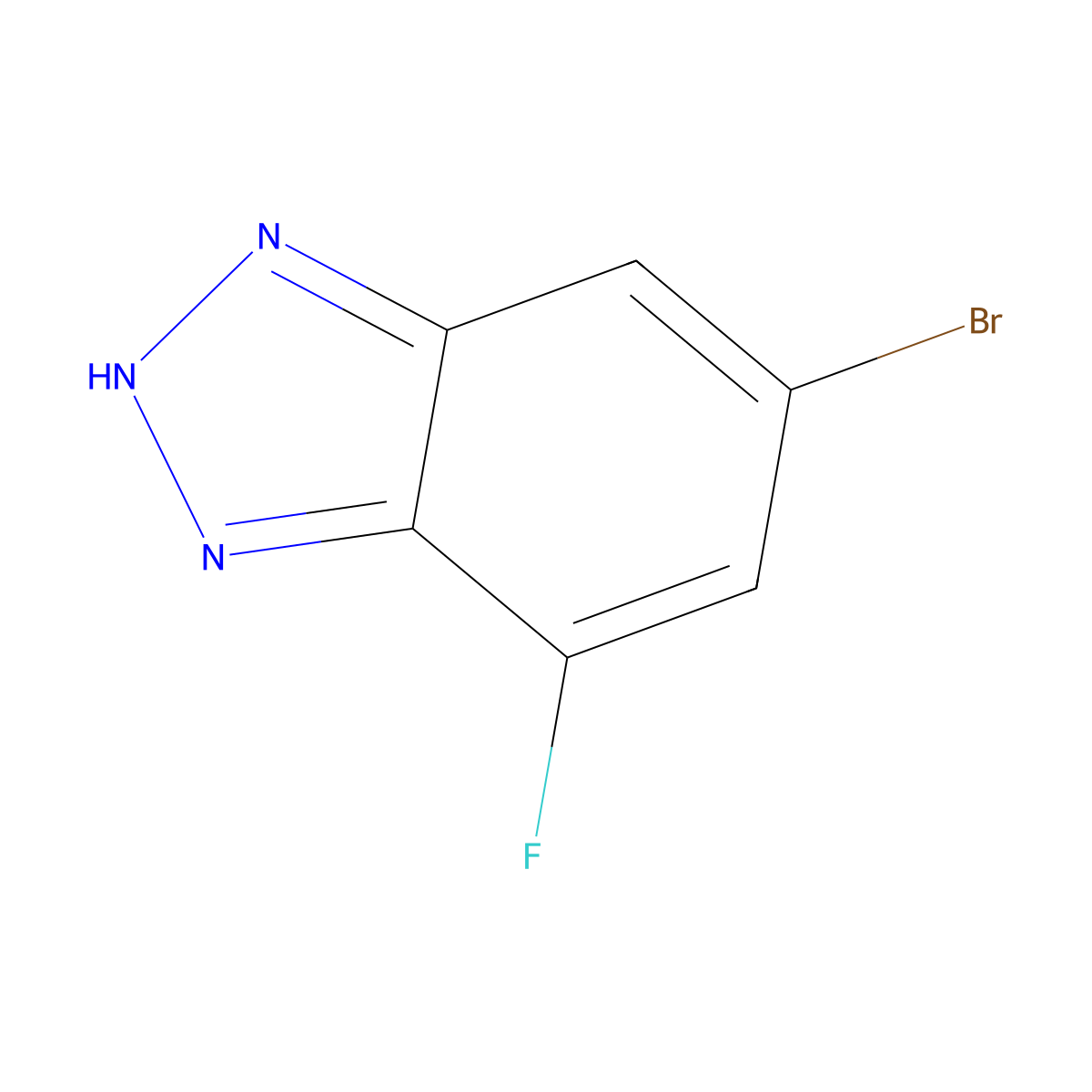 5-Bromo-7-fluoro-1H-benzotriazole molecular structure, CAS 1588508-93-3