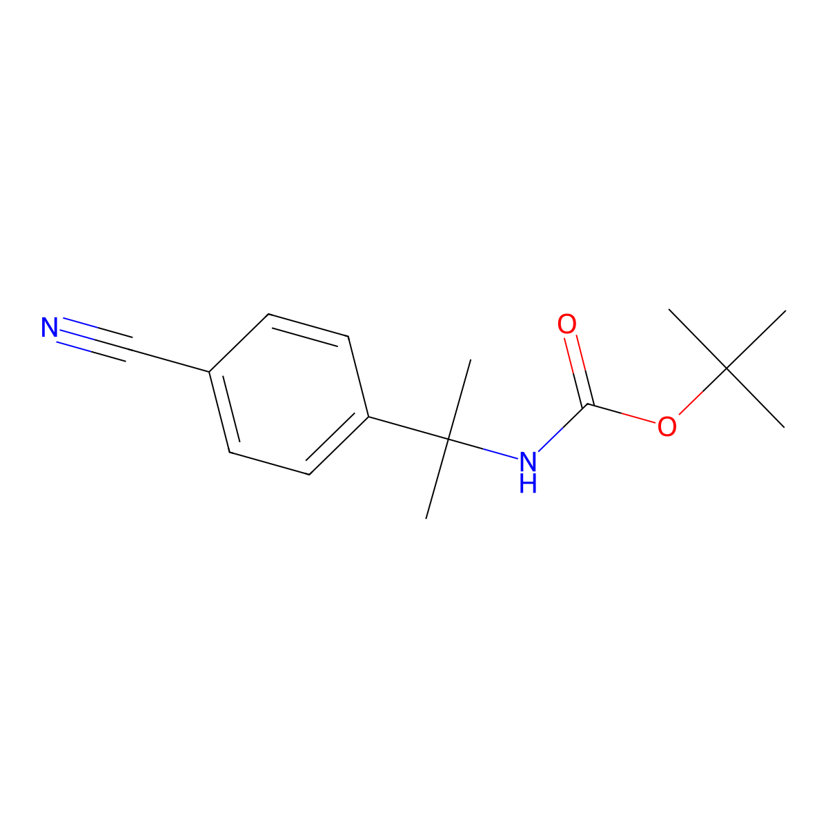 4-[2-(Boc-amino)-2-propyl]benzonitrile molecular structure, CAS 1588517-19-4