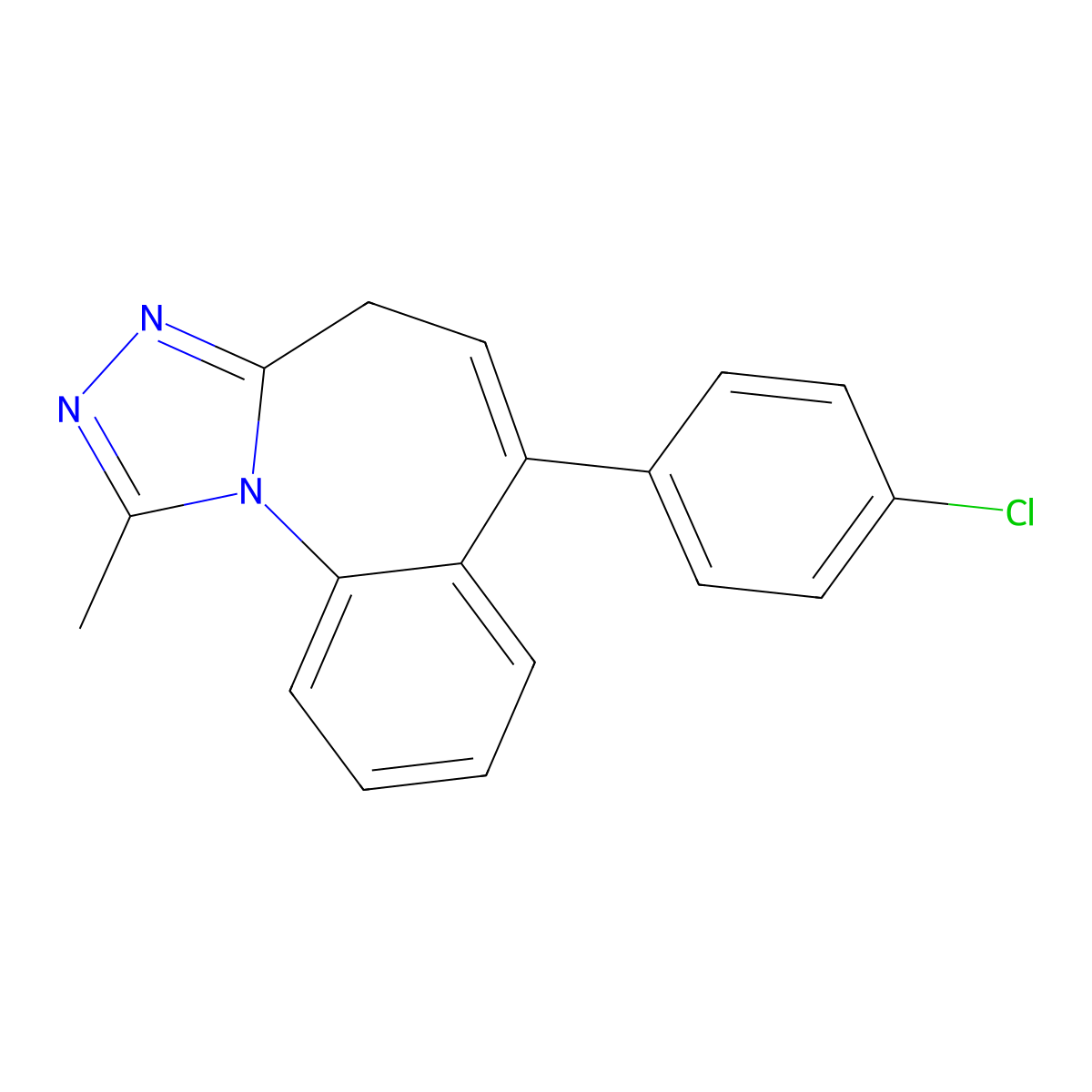 6-(4-Chlorophenyl)-1-methyl-4H-benzo[f][1,2,4]triazolo[4,3-a]azepine molecular structure, CAS 1588522-03-5