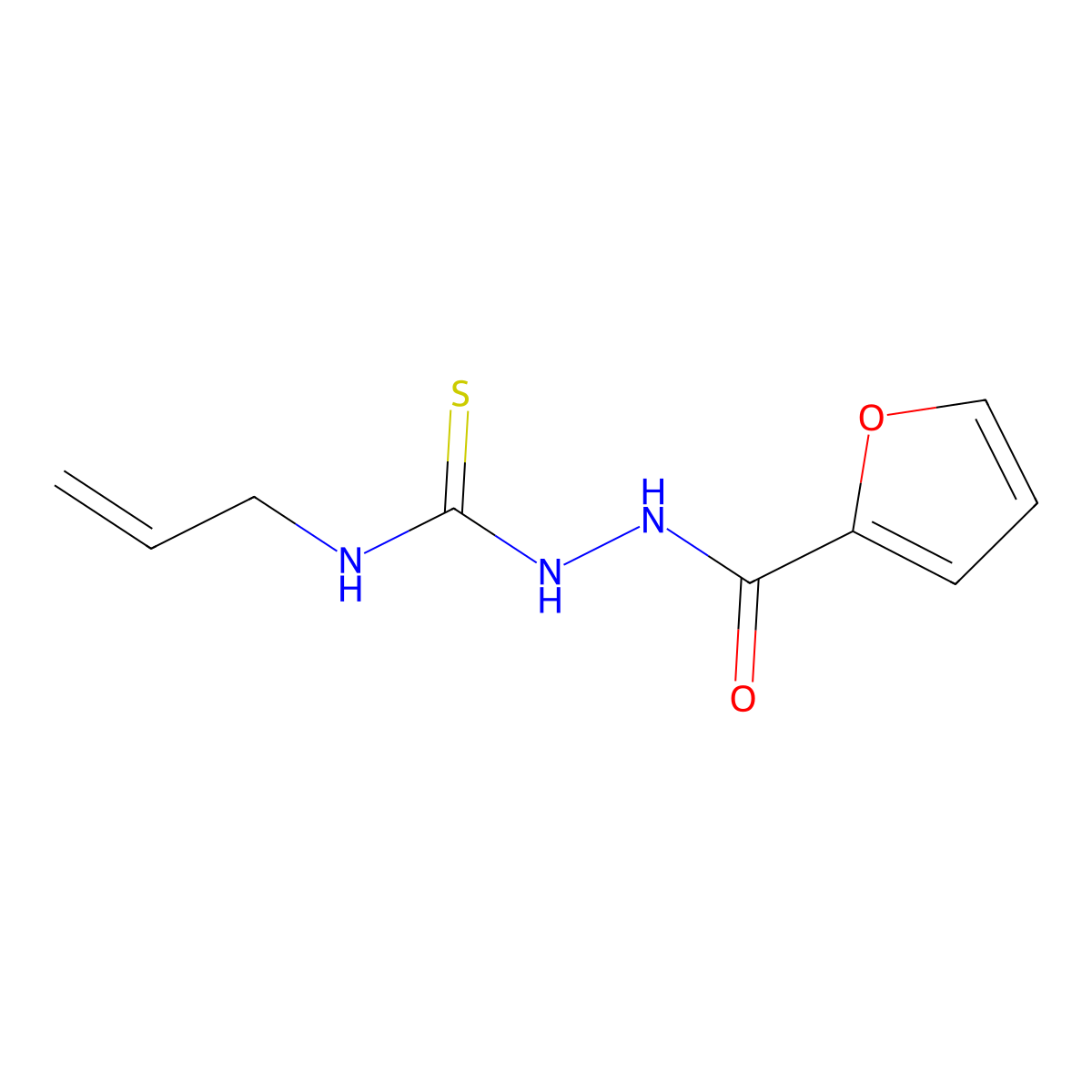 N-allyl-2-(2-furoyl)hydrazinecarbothioamide molecular structure, CAS 15886-24-5