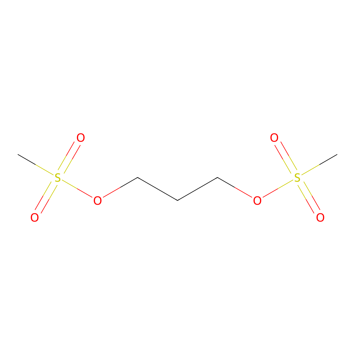 1,3-Propanediol, 1,3-dimethanesulfonate molecular structure, CAS 15886-84-7