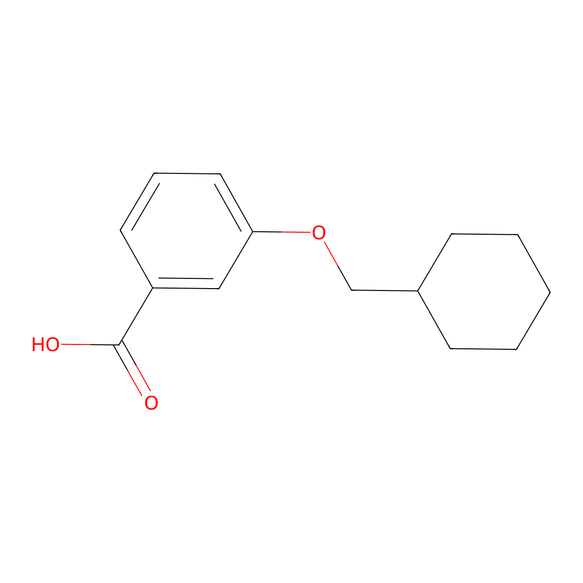 3-(Cyclohexylmethoxy)benzoic acid molecular structure, CAS 158860-95-8